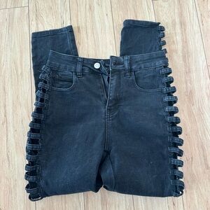 Forever 21 cut out crop jeans